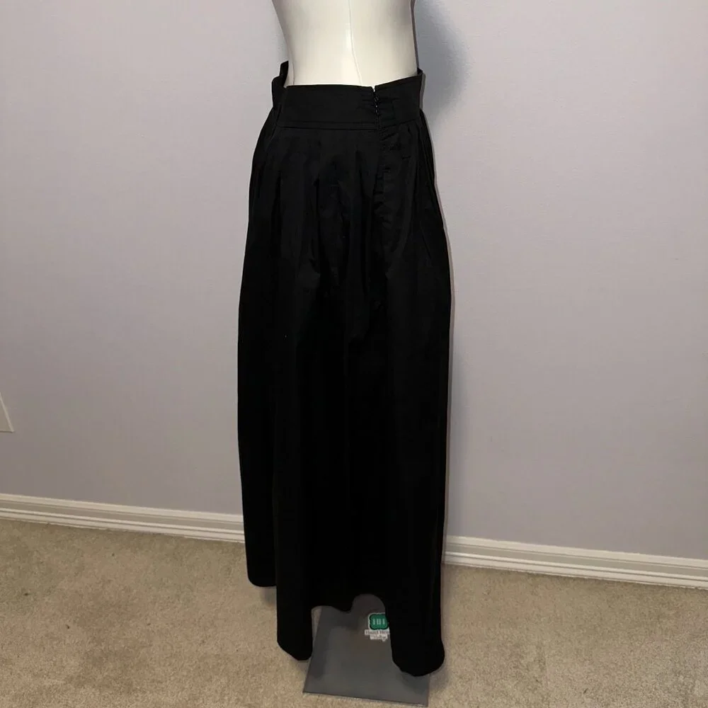 Pixie Market Black Long Maxi Skirt 100% Cotton Womens Size Medium Goth Classic - Picture 7 of 9